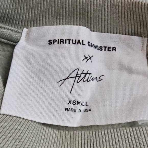 NWT Spiritual Gangster x Atticus Wild La Brea Crew Sweatshirt XS - Picture 4 of 5